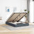 Ottoman Storage Bed Frame No Mattress Dark Grey Double Velvet