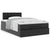 Ottoman Bed with Mattress Black King Single Faux Leather