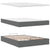 Ottoman Bed with Mattress Dark Grey Double Fabric