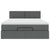 Ottoman Bed with Mattress Dark Grey Queen Fabric