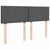 Ottoman Bed with Mattress Dark Grey Queen Fabric