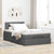 Ottoman Bed with Mattress Dark Grey King Single Fabric