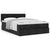 Ottoman Bed with Mattress Black Double Fabric