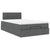 Ottoman Bed with Mattress Dark Grey King Single Fabric