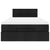 Ottoman Bed with Mattress Black King Single Fabric