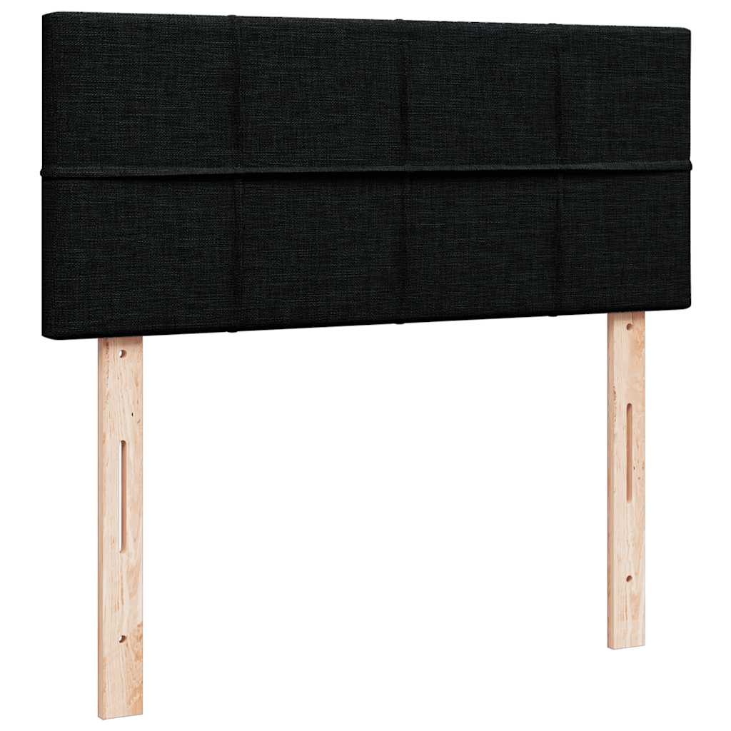 Ottoman Bed with Mattress Black King Single Fabric