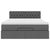 Ottoman Bed with Mattress Dark Grey Queen Fabric