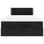Ottoman Bed with Mattress Black King Single Fabric