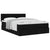 Ottoman Bed with Mattress Black Double Fabric