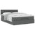 Ottoman Bed with Mattress Dark Grey Queen Fabric