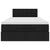 Ottoman Bed with Mattress Black King Single Fabric