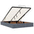 Ottoman Bed with Mattress Dark Grey Queen Velvet