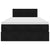Ottoman Bed with Mattress Black King Single Velvet