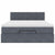 Ottoman Bed with Mattress Dark Grey Double Velvet