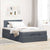 Ottoman Bed with Mattress Dark Grey King Single Velvet