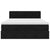 Ottoman Bed with Mattress Black Double Velvet