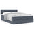 Ottoman Bed with Mattress Dark Grey Queen Velvet