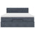 Ottoman Bed with Mattress Dark Grey Queen Velvet