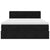 Ottoman Bed with Mattress Black Queen Velvet