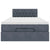 Ottoman Bed with Mattress Dark Grey King Single Velvet