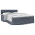 Ottoman Bed with Mattress Dark Grey Double Velvet