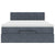 Ottoman Bed with Mattress Dark Grey Double Velvet