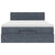 Ottoman Bed with Mattress Dark Grey Queen Velvet