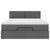 Ottoman Bed with Mattress & LEDs Dark Grey Queen Fabric