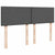 Ottoman Bed with Mattress & LEDs Dark Grey Queen Fabric
