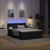 Ottoman Bed with Mattress & LEDs Black Double Fabric