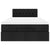 Ottoman Bed with Mattress & LEDs Black King Single Fabric