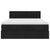 Ottoman Bed with Mattress & LEDs Black Double Fabric