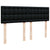 Ottoman Bed with Mattress & LEDs Black Queen Fabric