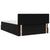 Ottoman Bed with Mattress & LEDs Black Queen Velvet