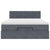 Ottoman Bed with Mattress & LEDs Dark Grey Queen Velvet