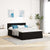 Ottoman Bed with Mattress & LEDs Black Queen Velvet