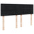 Ottoman Bed with Mattress & LEDs Black Queen Velvet