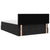 Ottoman Bed with Mattress & LEDs Black Queen Velvet