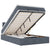 Ottoman Bed with Mattress & LEDs Dark Grey King Single Velvet