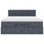Ottoman Bed with Mattress & LEDs Dark Grey Double Velvet