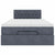 Ottoman Bed with Mattress & LEDs Dark Grey King Single Velvet