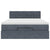 Ottoman Bed with Mattress & LEDs Dark Grey Double Velvet