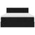 Ottoman Bed with Mattress & LEDs Black Double Velvet