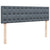 Ottoman Bed with Mattress & LEDs Dark Grey Queen Velvet