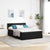 Ottoman Bed with Mattress & LEDs Black Queen Velvet