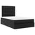 Ottoman Bed with Mattress Black King Single Faux Leather