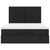 Ottoman Bed with Mattress Black Double Fabric
