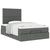 Ottoman Bed with Mattress Dark Grey King Single Fabric