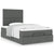 Ottoman Bed with Mattress Dark Grey King Single Fabric