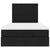 Ottoman Bed with Mattress Black King Single Fabric